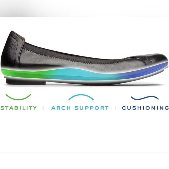 Vionic Women's Spark Caroll Ballet Flat Black Size 8 Comfort Support - Picture 4 of 9